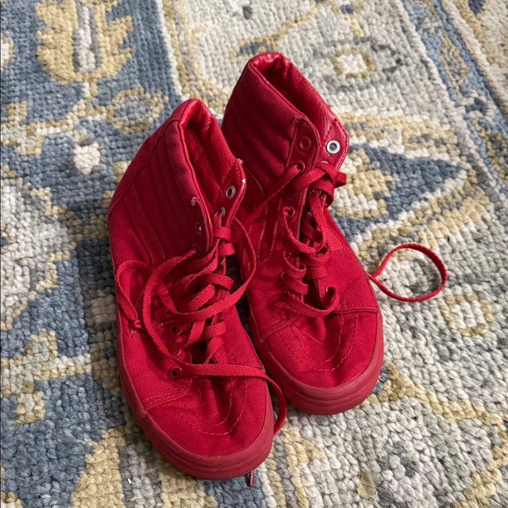 Vans Red High-Top Sneakers